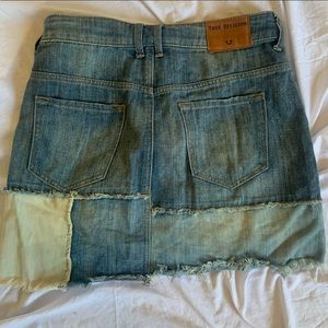 Patchwork True Religion Denim Skirt